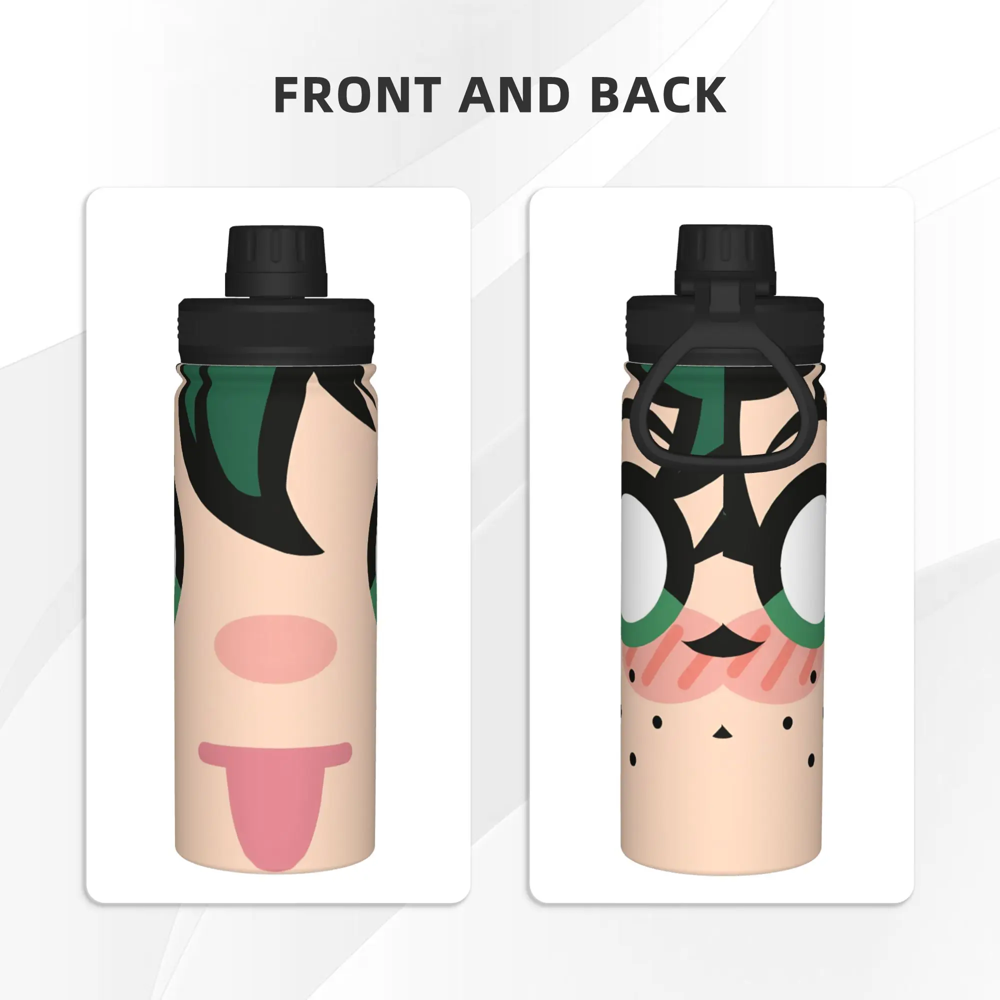 My H-Hero A-Academia Anime 18OZ Sports Insulated Kettle  Coffee Cups Stainless Steel Smoothie Tea Mugs Water Bottle