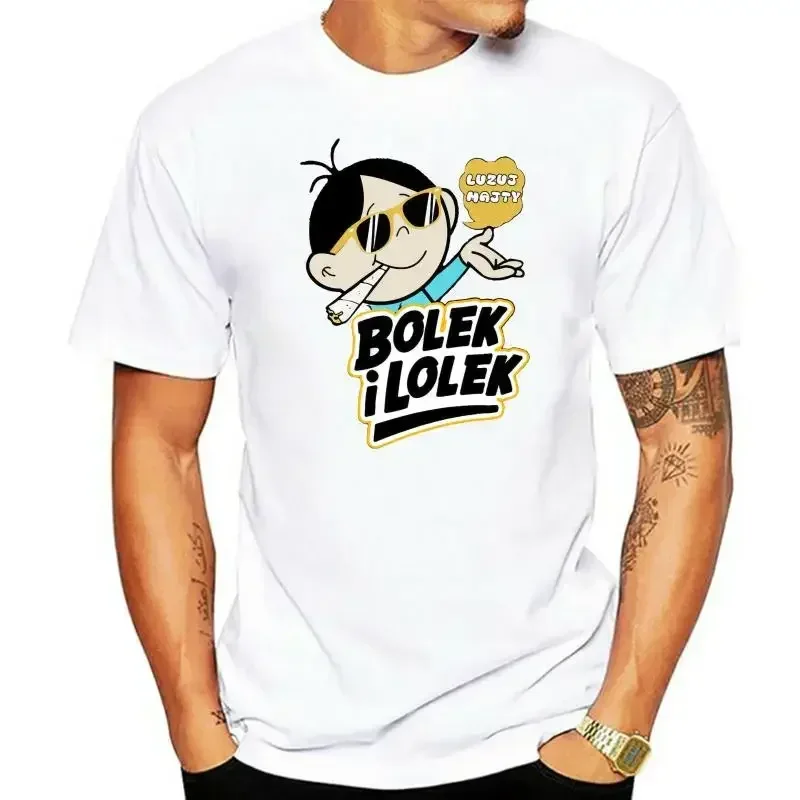 

Polska bajki prl prezent New Fashion Casual Cotton Short-Sleeve bolek i lolek POLAND Koszulka smieszna Polish T-shirt