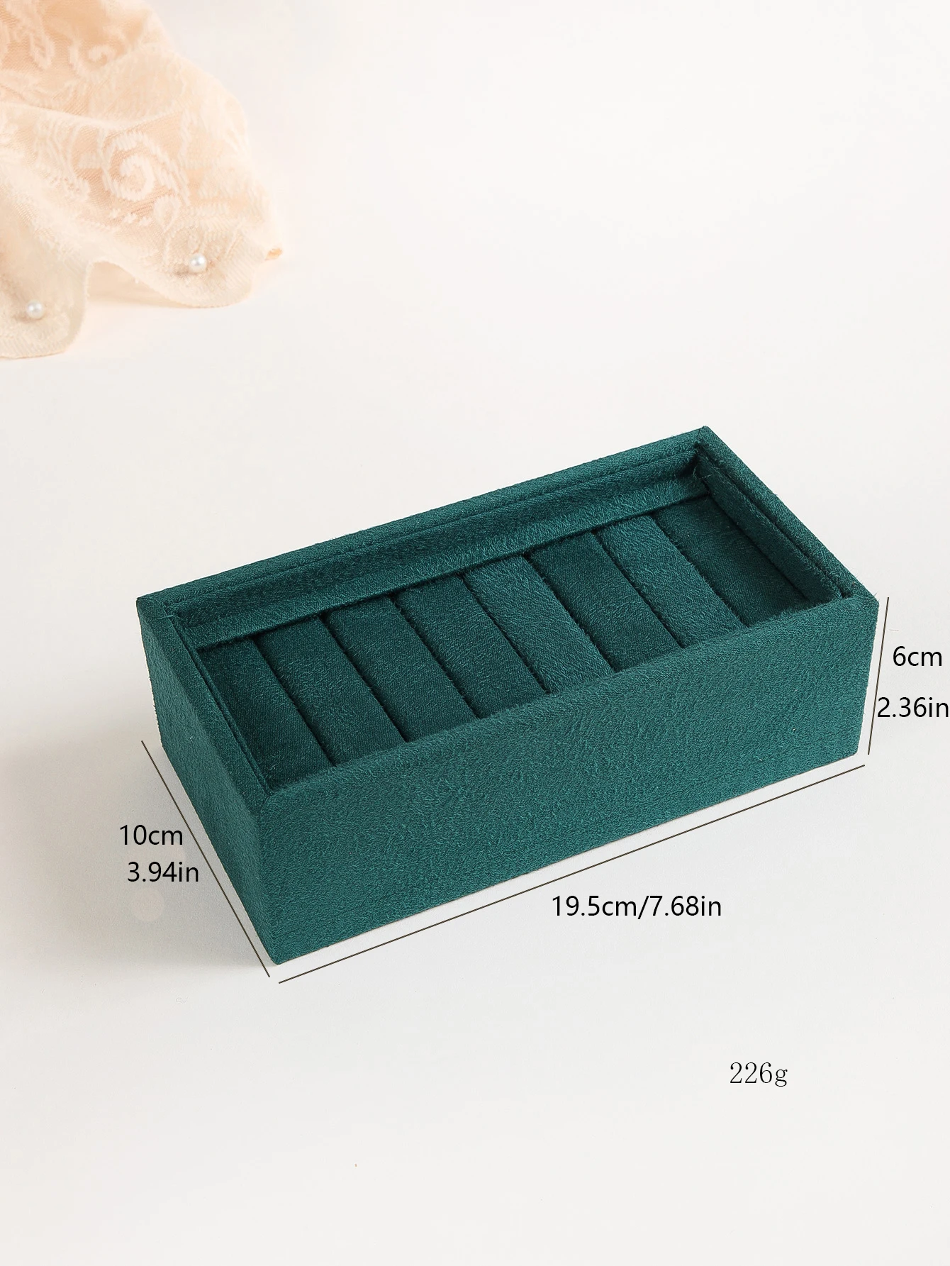 High-grade Velvet Suede Jewelry Display Tray Ring Earring Organizer Holder Rack Showcase Plate Fashion Jewellry Storage Box Case