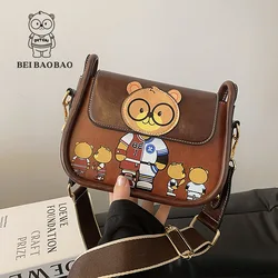 Beibaobao 2024 New Single Shoulder Small Bag Women's Crossbody Saddle Bag Leisure Fashion Handbag Instagram Retro Bolso de mujer