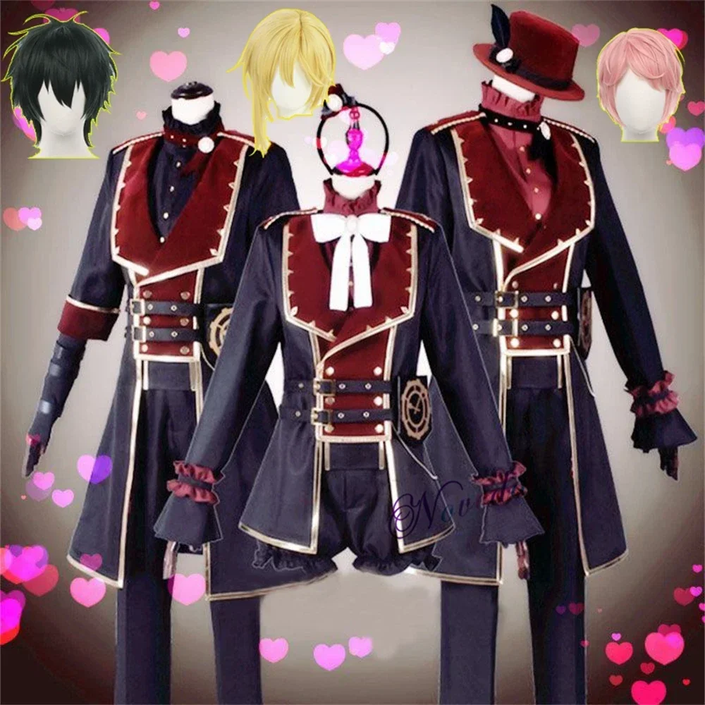 

Anime Ensemble Stars Valkyrie Nito Nazuna Itsuki Shuu MIKA Theatre Elegant Uniform Cosplay Costume Wig Halloween Role Play Suit