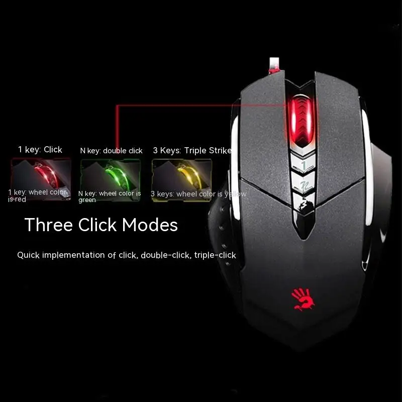 Imagem -04 - Sangrento V7m Gaming Mouse Low Delay Fps pc Gamer Mouse Rgb Luz Ergonomia Wired Mouse Laptop Acessórios Computador Escritório Presentes