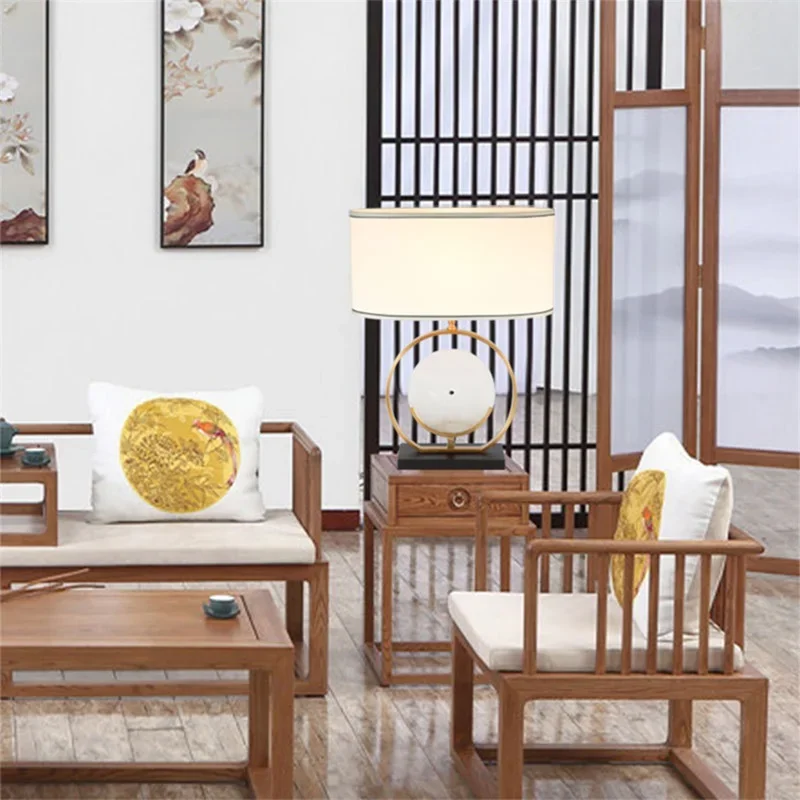 PLLY Modern LED Table Lamp Luxury Design E27 White Marble Desk Light Home LED Decorative For Foyer Living Room Office Bedroom