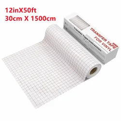 HTVRONT 30cmX1500cm Transfer Tape Red Alignment Grid Application Paper for Cricut Craft Cup Car DIY Art Decal Adhesive Vinyl