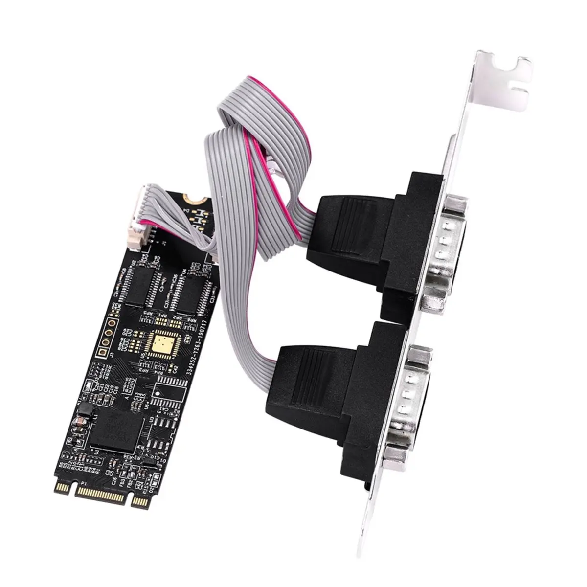 A93P M.2 B+M Key RS232 Serial Card DB9 Interface 22x80mm Low Profile Mini COM Port Adapter for POS Router Embedded Device