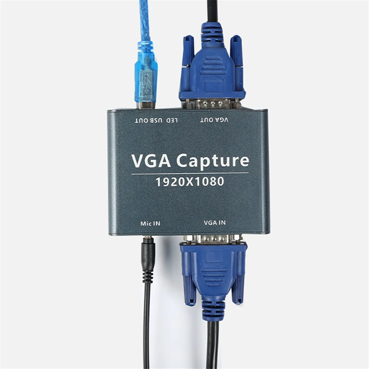 T85C VGA إلى USB التقاط 1080P لالتقاط الصوت والفيديو مدخل VGA ومخرج USB متوافق مع نظام Android وLinux