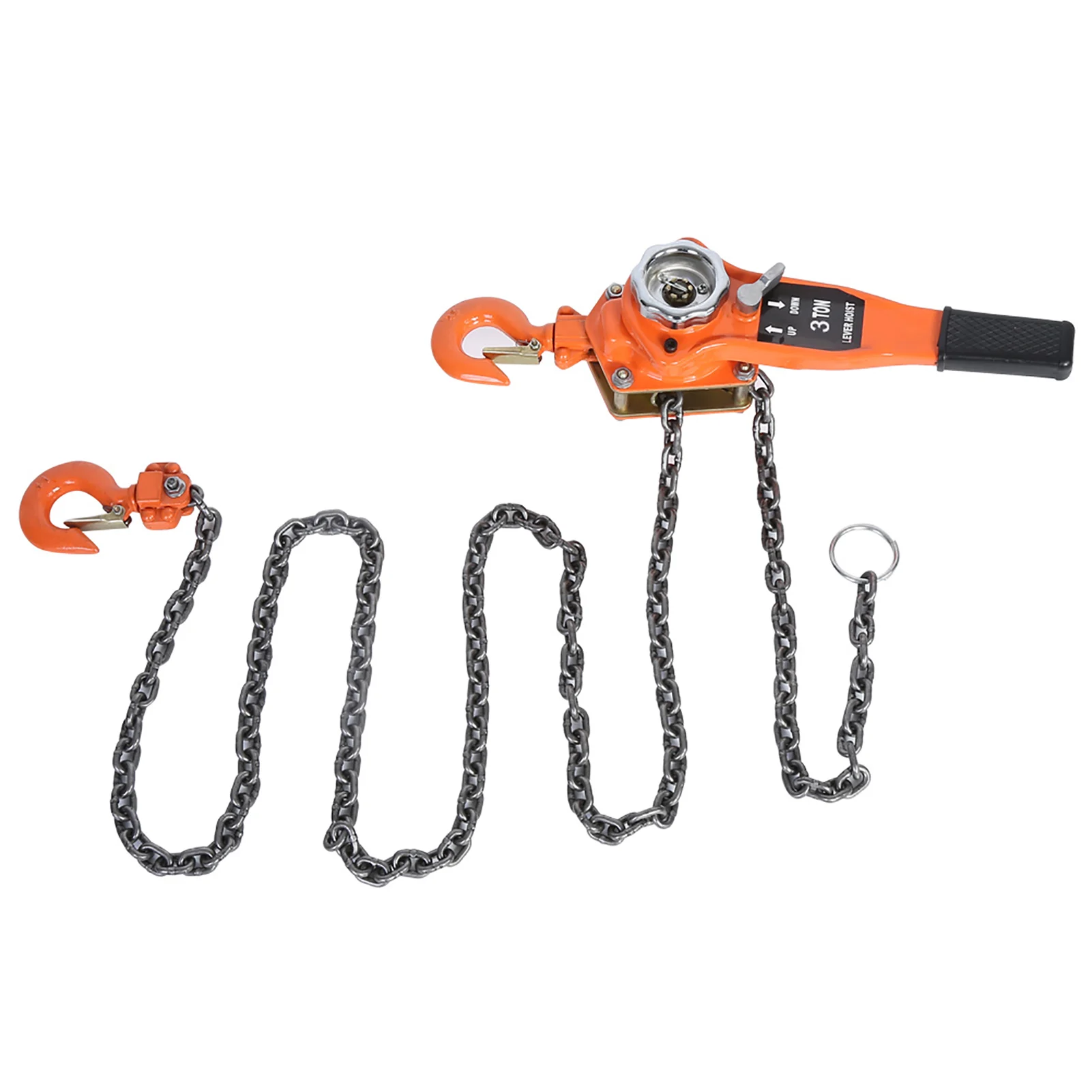 Orange Farbe 3t/3000kg Kettenblock-Hebezeug Ratsche Hebel Ratsche Hebel Riemenscheibe Heben 3 Meter Kettenblock Hebel Hebezeug Riemenscheibe Hebezeug