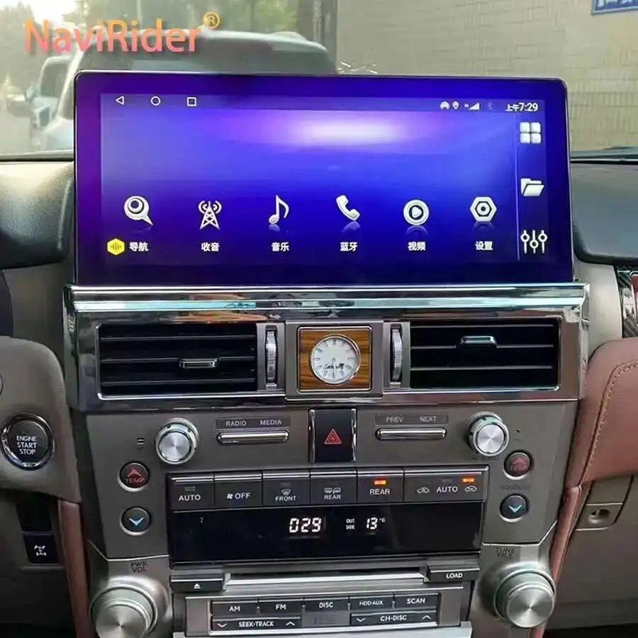 

12,3-дюймовый автомобильный мультимедийный видеоплеер для LEXUS GX460 GX400 2009-2022 1920*720 Android 14 Экран Автоматическое радио BT GPS-навигация