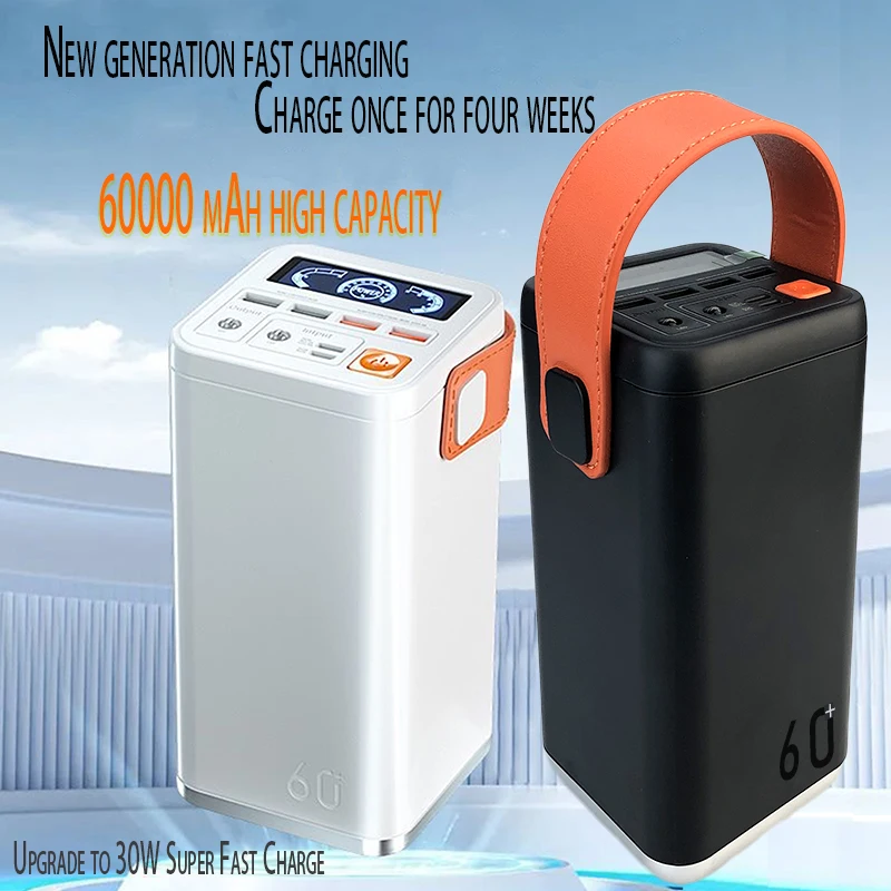 

100% NEW Outdoor Emergency Portable Mobile Power Supply Mobile Phone Charger 60000mah Power Bank 100% Large Capacity Power Bank