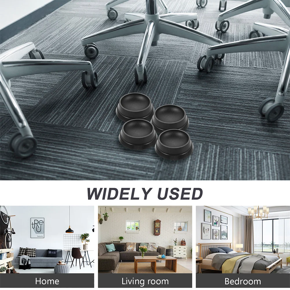 

8Pcs Rubber Caster Cups Anti-Skid Furniture Sliders Cushions Chair Leg Protectors for Floors Long-Lasting Chair Leg Caps Home