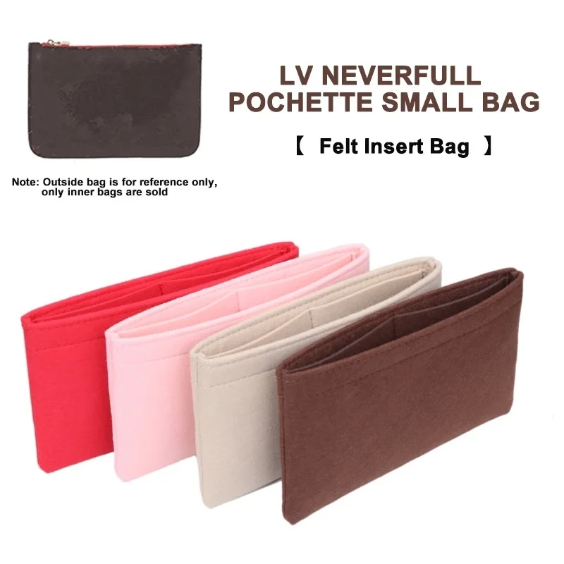 Felt Insert Bag Organizer for Neverfull Pochette Small Bag Felt Liner Fit The Small Pendant Purse