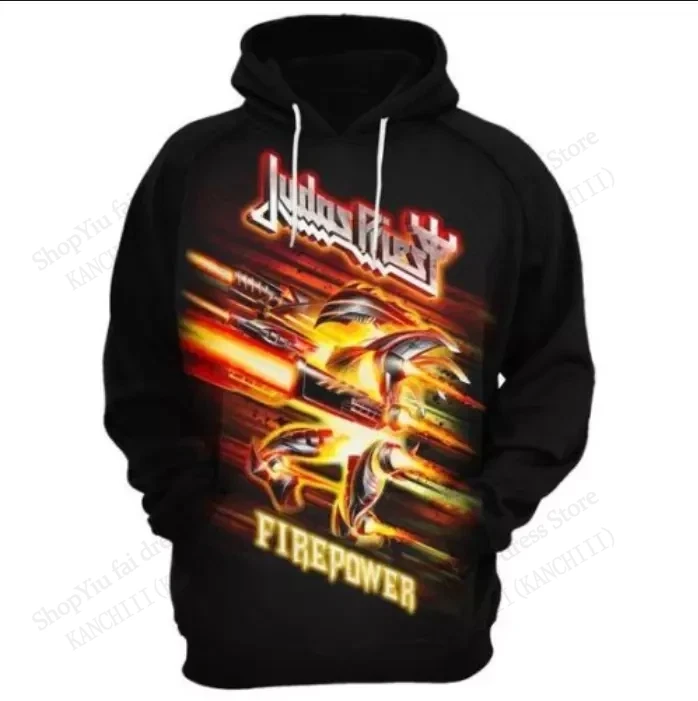 Men Hoodies Rock Judas Priest Band 3d Print Graphic Hoodie Men Women Fashion Oversized Hoodies Sweatshirt Coat Unisex Jackets