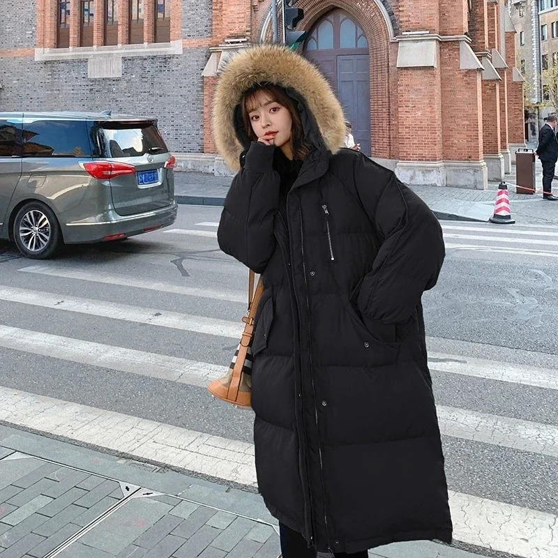 سترة شتوية للنساء 2025 موضة كورية مبطنة معطف طويل الطول سميك مبطن بالقطن #5
