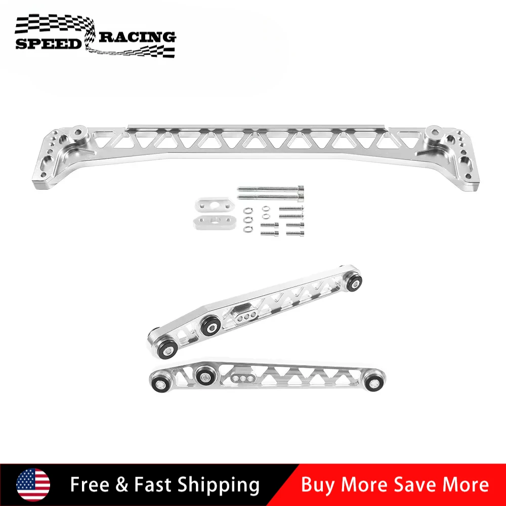 

2pcs Aluminium Billet LCA Rear Lower Control Arm with 1pcs Subframe Brace for 1996-2000 Honda Civic EK