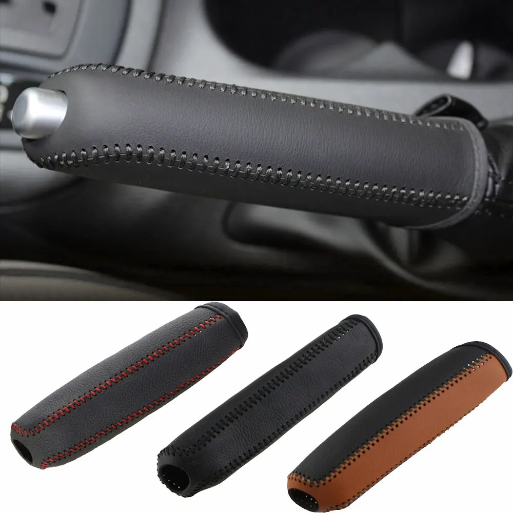 Funda de freno de mano para Mazda 6, cubierta de empuñaduras de freno de mano de cuero, Protector de perilla de freno de mano, accesorios de Interior de coche