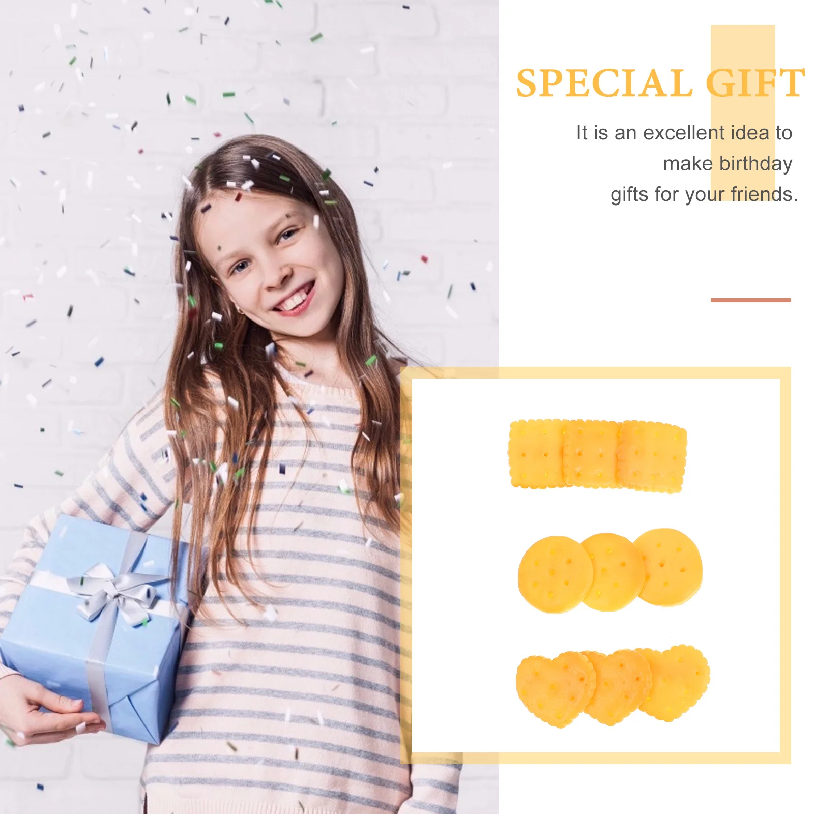 

3Pcs Biscuit Shape Hairpin Cute Girl Hair Clip for Bridal Wedding Cosplay Performance Easy to Use Non-Slip Graceful Hairstyle