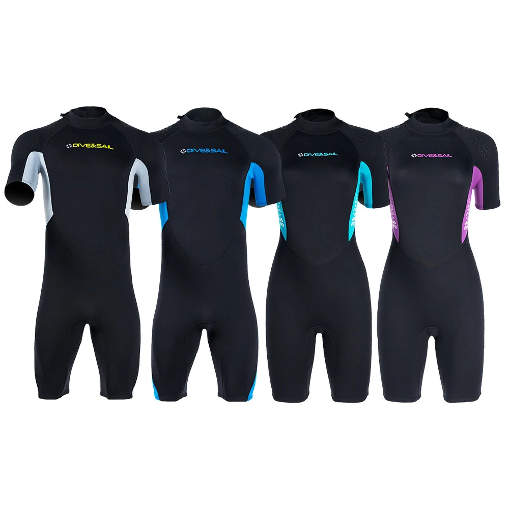 

3mm Neoprene Wetsuit Thermal Swimsuit for Men Women WetSuit for Cold Water Short Sleeve Diving Suit for Surfing Snorkeling Scuba