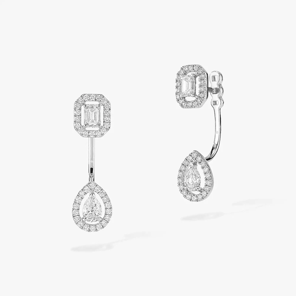 Messica - French fashion brand, S925 sterling silver earrings, women's diamond earrings, luxurious gifts, high-quality jewelry