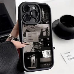Daily Life Silhouette Phone Case For iPhone 11 Case iPhone 16 15 17 Pro Max 14 13 12 XS XR X 7 8 Plus Candy Soft Silicone Cover