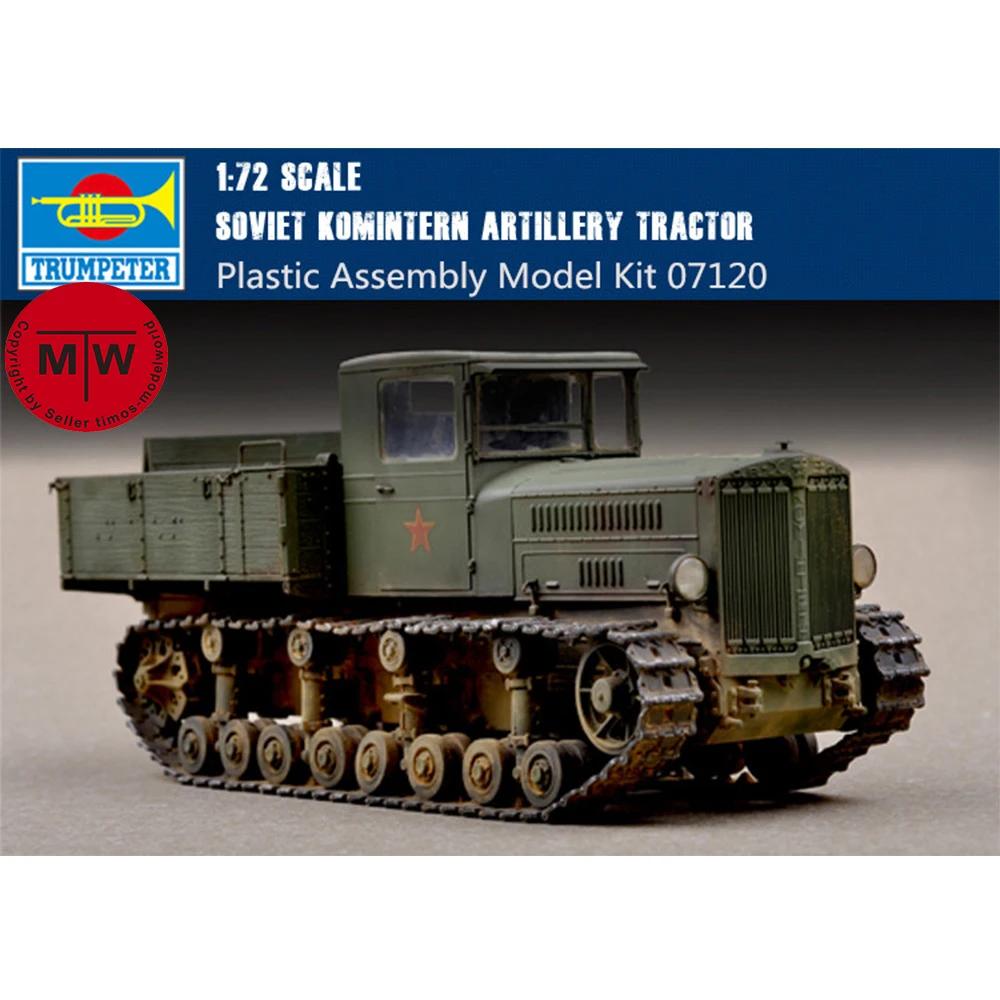 

Trumpeter 07120 1/72 Scale Soviet Komintern Artillery Tractor Military Plastic Assembly Model Kits