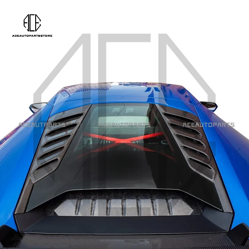 For Lamborghini Huracan Lp610 Lp580 EVO Dry Carbon Fiber Rear Trunk Air Vent Tail Cap Body Kit