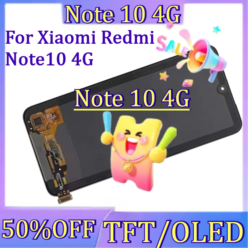 

For Xiaomi Redmi Note10 4G New TFT/OLED Screen For Redmi Note 10 4G LCD Display Touch Screen Digitizer Assembly