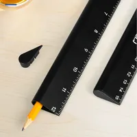 15/30CM Water Droplet Ruler Metric Inch Drawing Triangle Diagonal Ruler Aluminium Alloy Carpentry Marking Ruler Built in Pencil