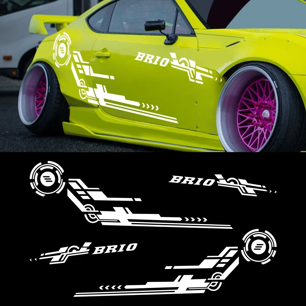 Car Door Side PVC Stickers Industrial Style Cool Modeling Vinyl Graphics Film Decals Auto SUV Tuning Accessories Body Decoration