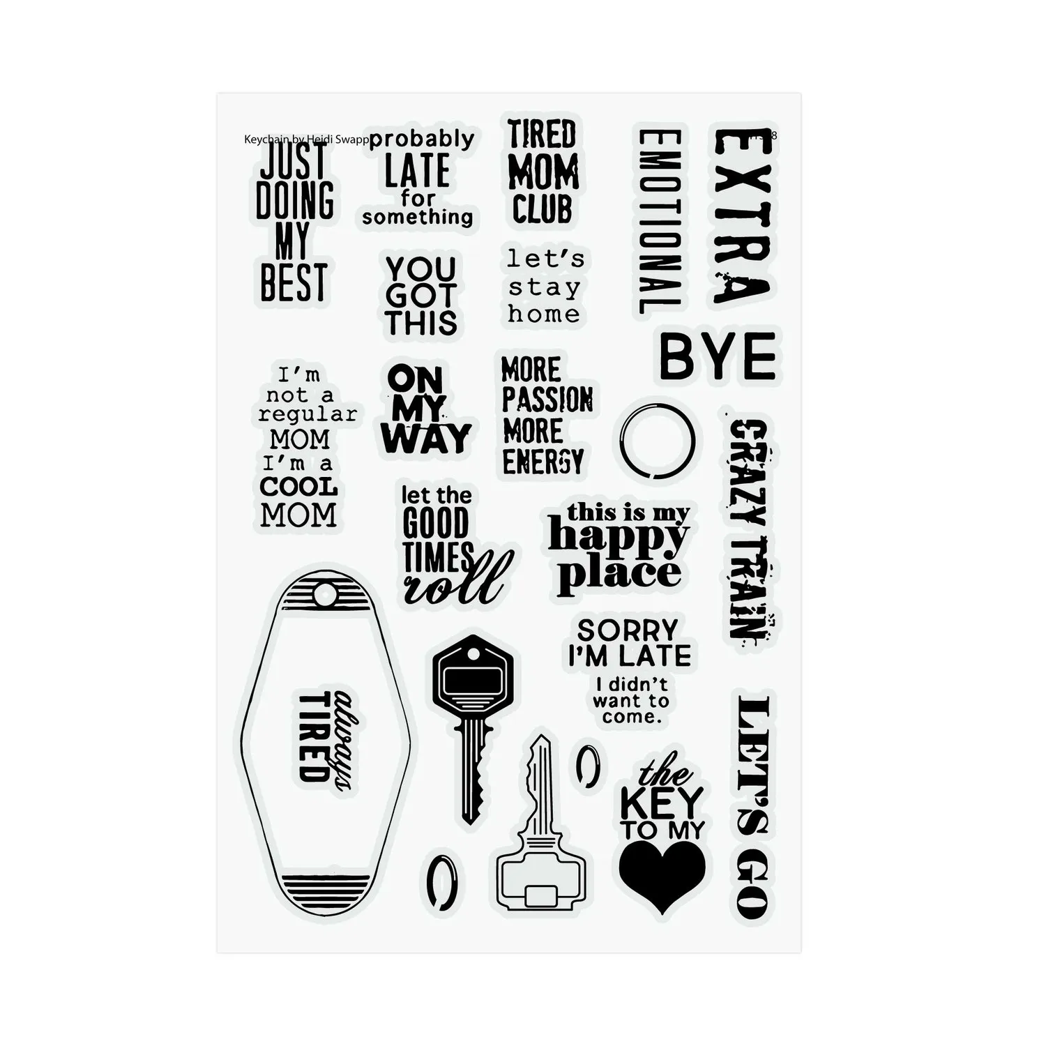 2024 New English Transparent Clear Stamps for DIY Scrapbooking/Card Making Fun Decoration Supplies B0047