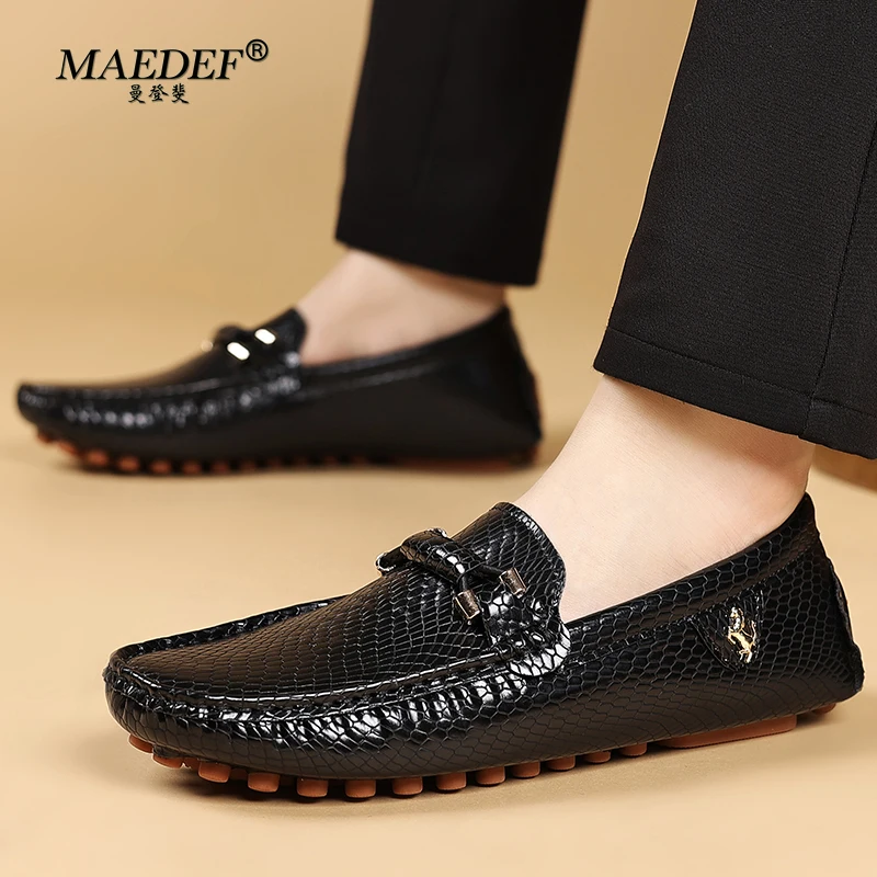 

MAEDEF Men Loafers Shoes Man Dress Shoes Comfortable Casual Business Shoe Vulcanized Moccasins Male Shoes Men's Driving Shoe