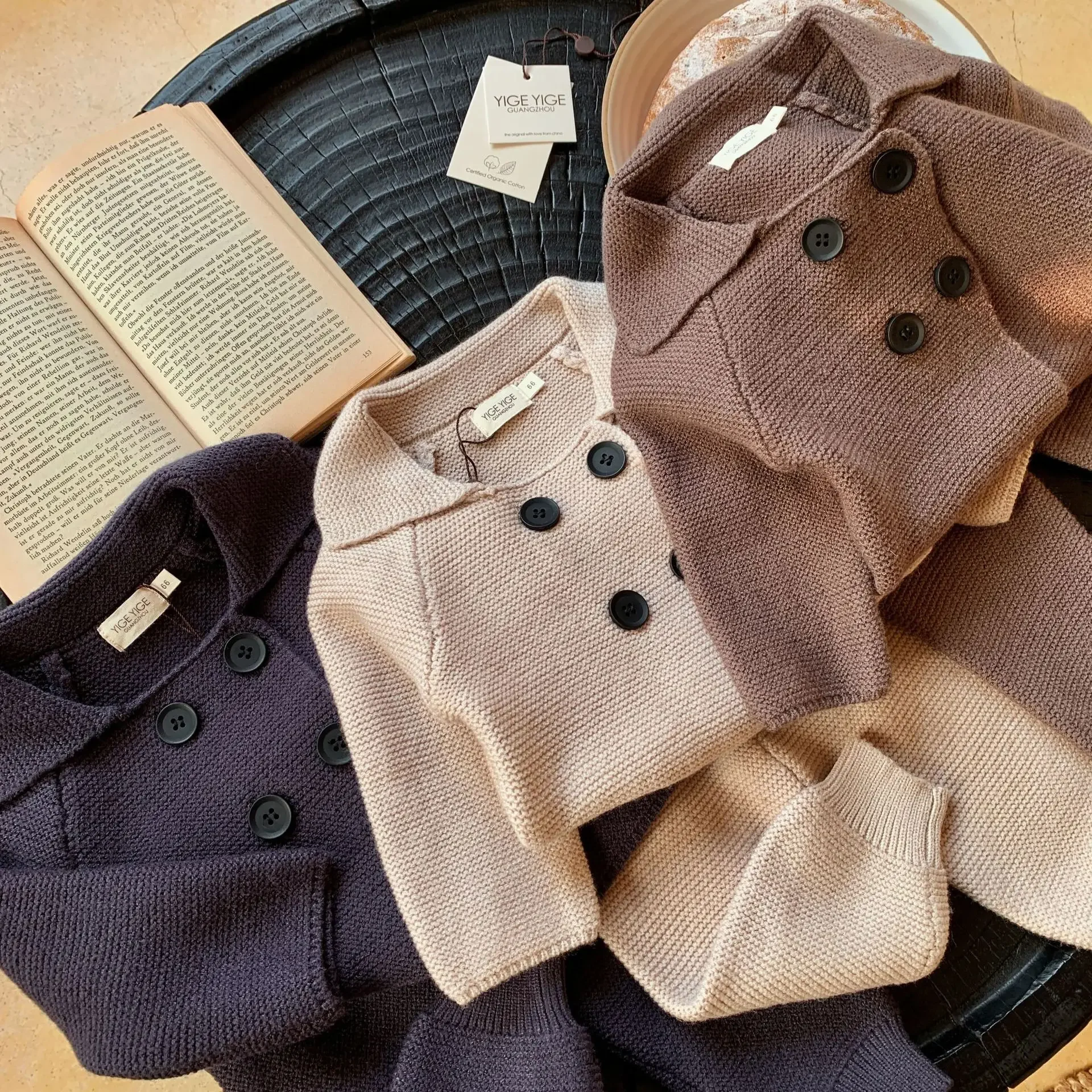 Set di vestiti per neonato autunno inverno maniche lunghe cardigan per neonato + pantaloni 2 pezzi abiti per bambini set di vestiti per neonato