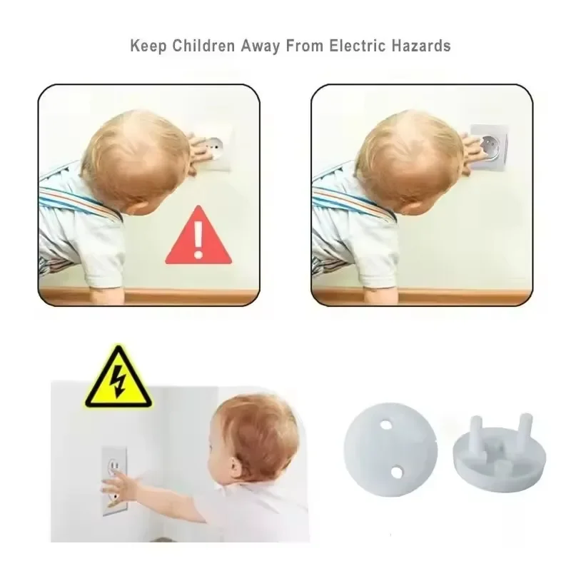 White Electrical Safety Socket Protective Cover Baby Care Safe Guard Protection Children Anti Electric Shock Rotate Protectors