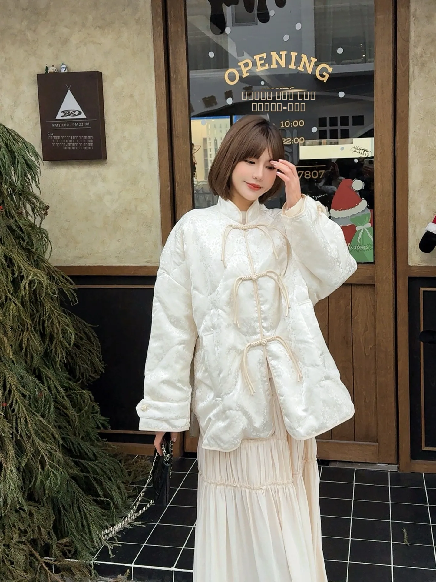 

AS down Jaet Китайский Sle Ручная вышивка Воротник-стойка Featherl Long Sve Теплый тонкий белый Du Feather