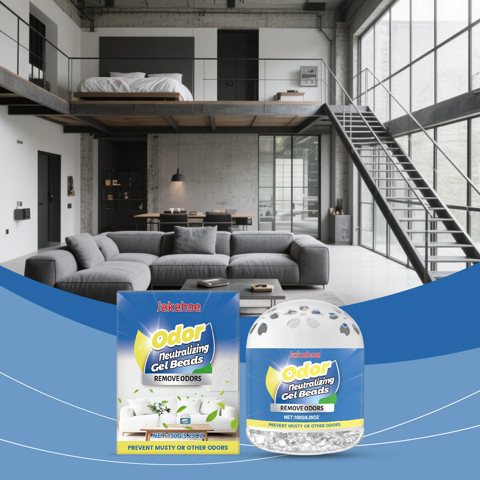 Jakehoe Household Air Freshener Box Adsorbs Odors Suitable for Car and Home, Purifies Air Long-Lasting Fragrance