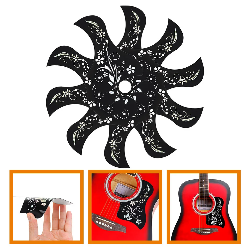 

10 Pcs Guitar Plastic Protective Board Acoustic Self-adhesive Ballad Plate