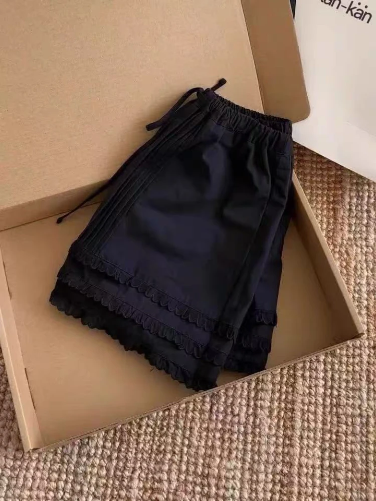 สีขาวกระโปรงเสื้อผ้าผู้หญิงสูงเอว Jupe Chic ฤดูร้อนเกาหลี Saia Patchwork ลูกไม้กระโปรงมินิ 2025 Faldas Mujer De Moda