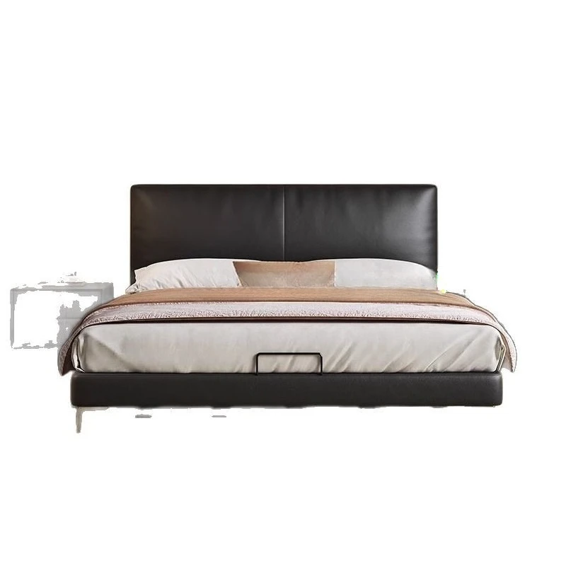 

Italian minimalist leather bed