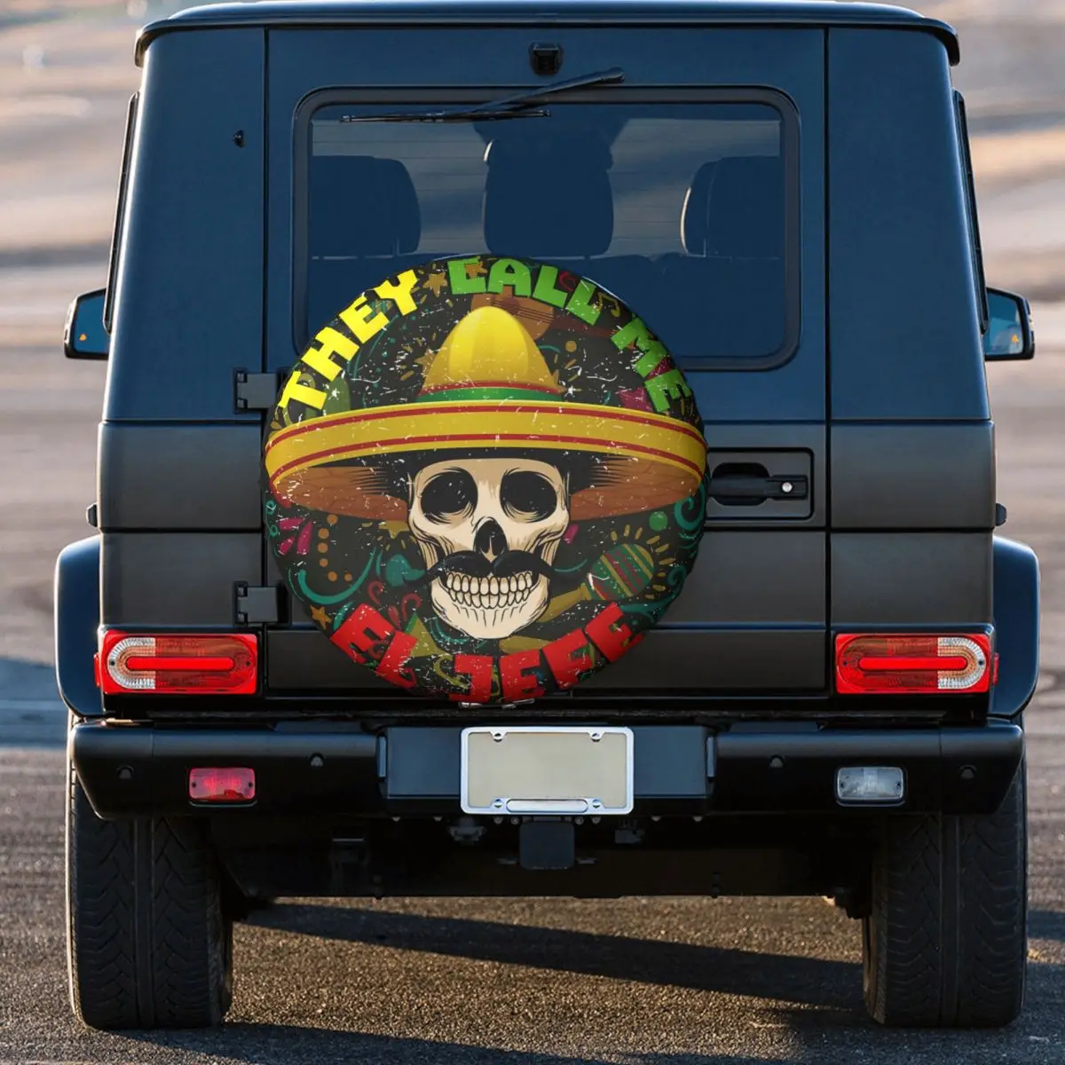 

Funny Skeleton Mexican Tire Cover Wheel Protectors Weatherproof Universal for Jeep Trailer RV SUV Truck Camper Travel Trailer