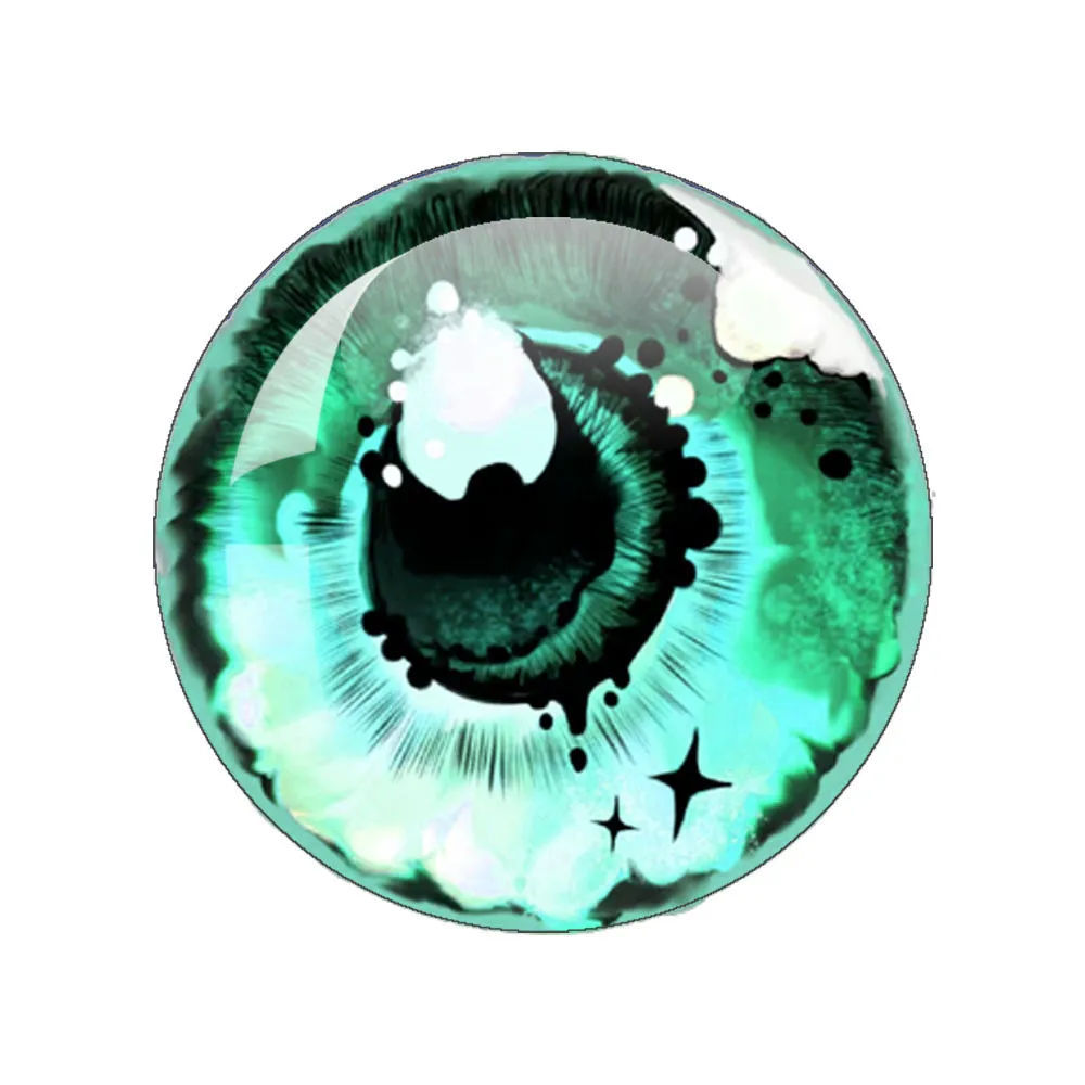 Blythe Dolls Colorful modelli personalizzati Round Glass 10MM-40MM Glass Dragon Eye Cabochon Charm Eye Flat Back Making Finding