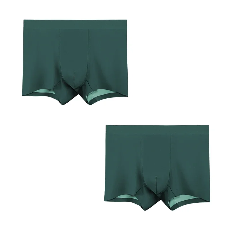 

2PCS Men's Modal Double‑Sided Seamless Boxer Briefs, Silk Crotch, Zero‑Feeling Comfortable Trunks