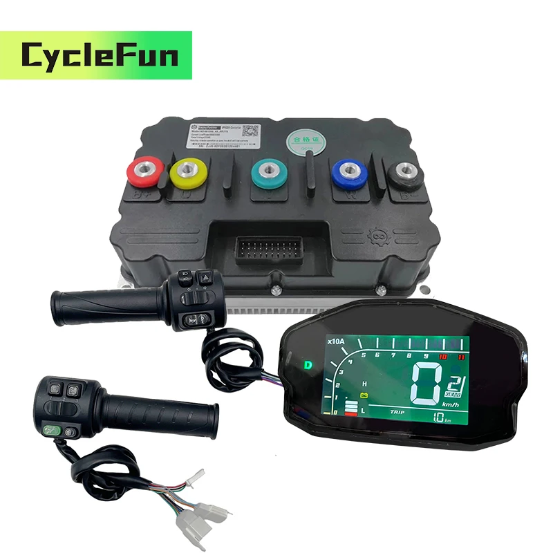 

Fardriver ND841200 84V DC 600A Peak 1200A 8KW-12KW BLDC Controller With DKD Display T08 Throttle For Electric Motorcycle Scooter