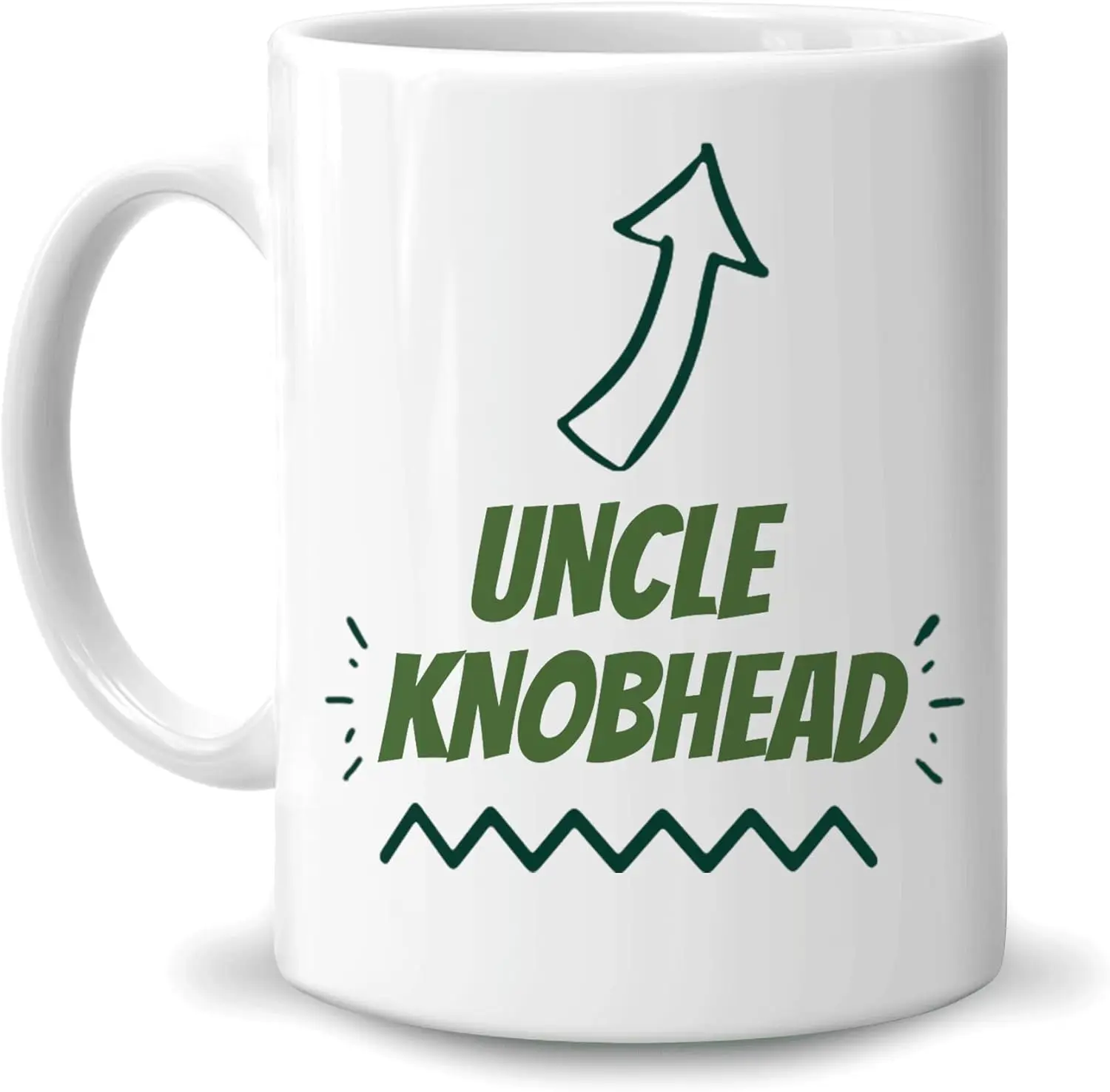 Hyturtle Family Funny Gifts for Uncle From Niece Nephew - Birthday Christmas Father's Day - Uncle Knobhead Rude Joke 11oz Wh