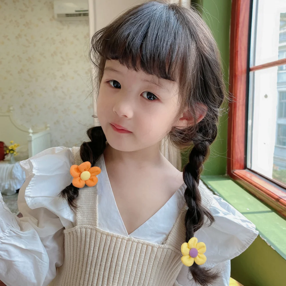 Children\'s Hair Accessories Flower Hair Ring Sweet and Cute Ponytail Hair Ring Little Girl Braided Towel Ring Hair Accessories