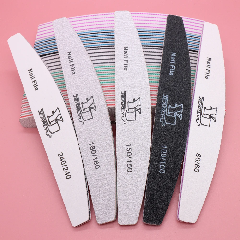 

20/50Pcs Double Sided Nail Files Wholesale 80 100 150 180 240 Grit Gel Polishing Nails Buffer File Manicure Accessories And Tool