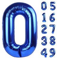 Navy Blue 0-9 Number Foil Balloon 32 Inch, for 10 20 30 40 50 60 70 80 90 Women Men Birthday Party Anniversary Graduation Decor
