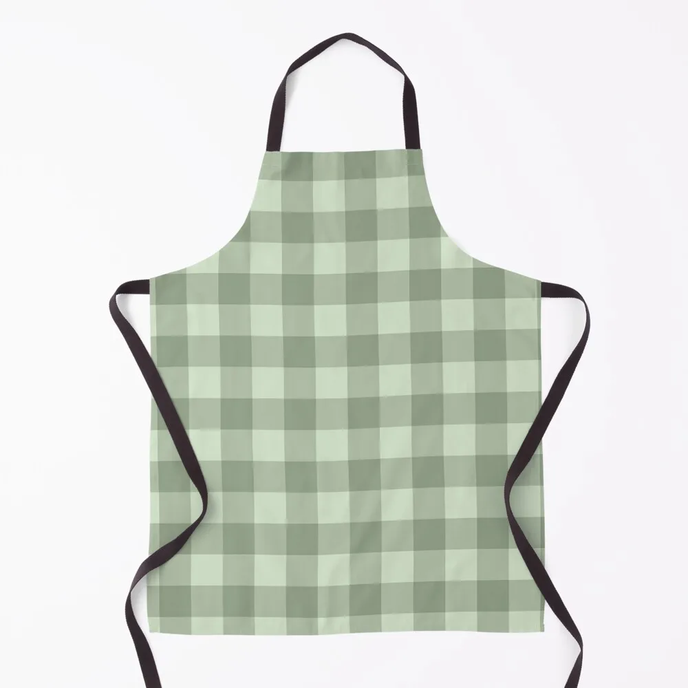 

Cottage Core Aesthetic Green Gingham Pattern Apron Kitchen For Women Costume Waiter Bib For Kitchen Teacher Apron