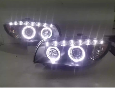 Car Led Headlight for BMW 1 Series E87 Daytime Running DRL Angel Eyes headlamp Low High Beam