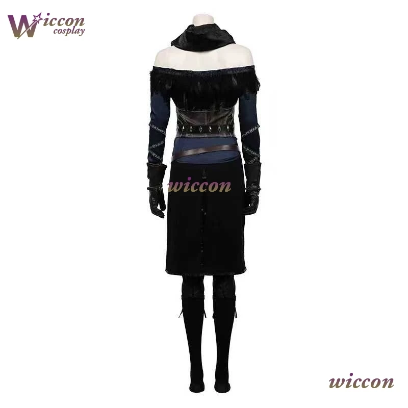 أزياء الباندا Witcher3 Yennefer of Vengerberg Janka Jenny التأثيرية أزياء الهالوين للنساء البالغات أزياء السراويل البدلة المعرض الزي شعر مستعار