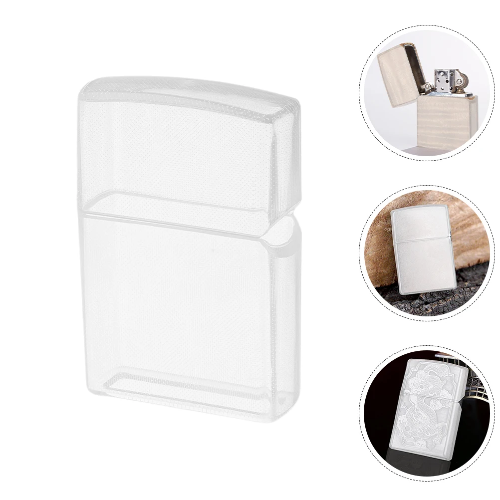 

3pcs Lighter Case Clear Sleeve Protective Cover for Cigarette Kerosene Storage Boxes High Transparency Portable Plastic