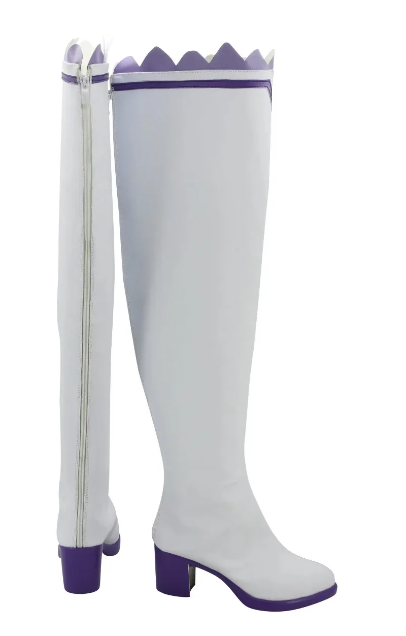 Re Zero Emilia Cosplay Shoes Anime Cos Long Boots Comic Emilia Cosplay Costume Prop Shoes for Con Halloween Party Women Men